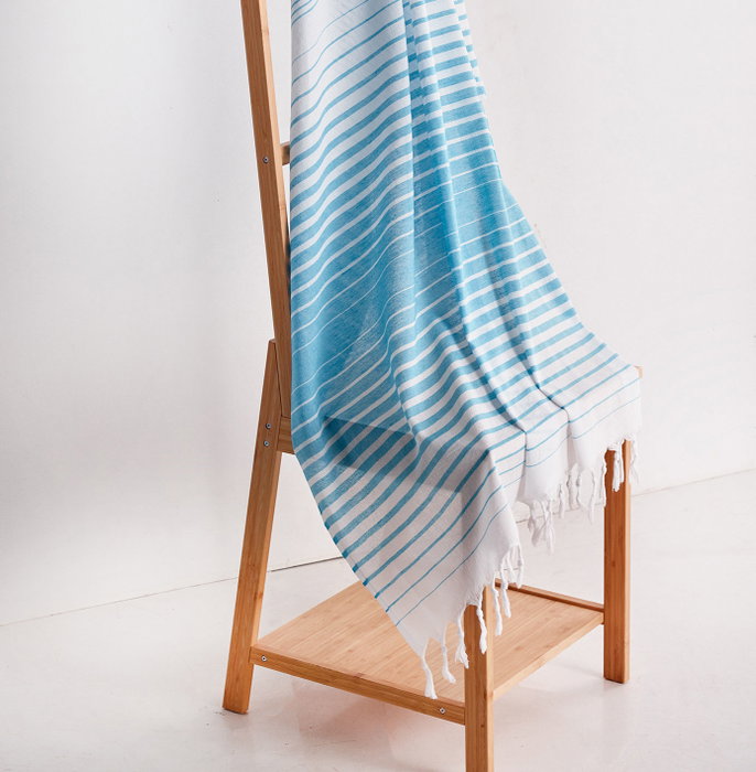 Mijölnir Toalla de Playa Fouta Turquesa 100% Algodón 90 x 180 cm